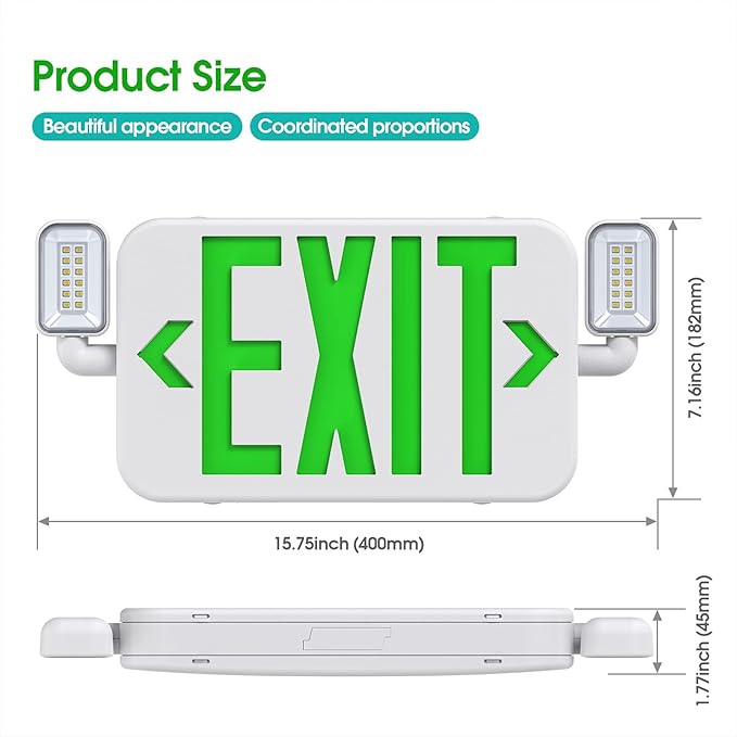 Led Combo Emergency Exit Sign Light - Image 5