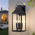 tewei Dusk to Dawn Outdoor Wall Lantern, 4-Light Modern Exterior Lighting by TeweiBrand