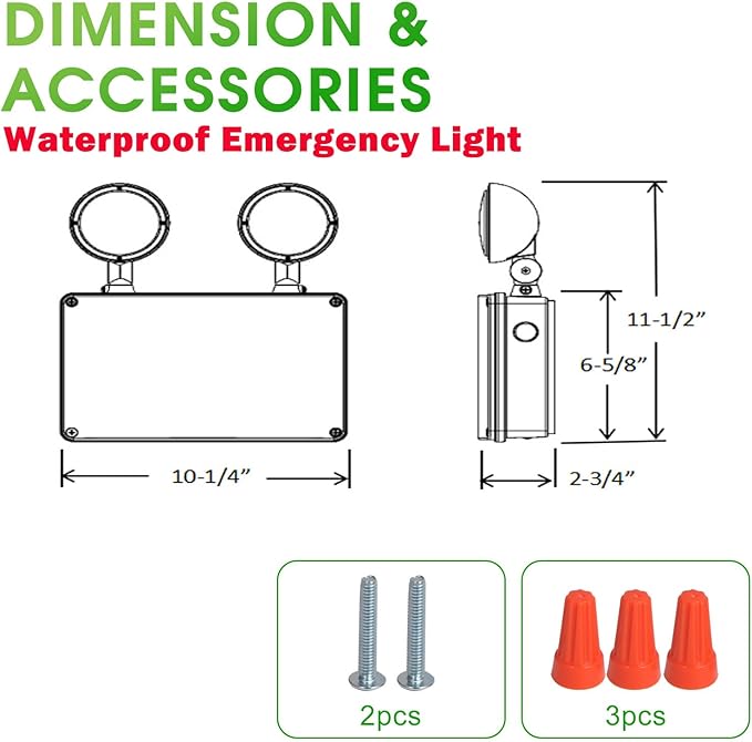 Waterproof LED Emergency Light, Dual Rotational LED Emergency Light - Image 4
