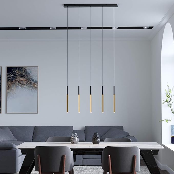 ALTAIR 5 Mini Pendant Lighting Black-Brass - Image 4