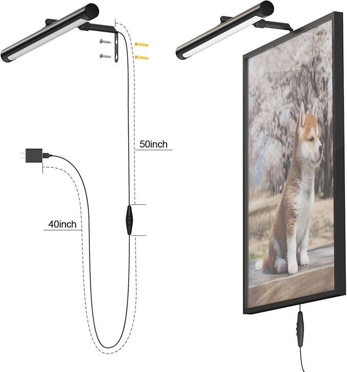 Picture Lights for Paintings Plug in, Remote Control Gallery Painting Wall - Image 6
