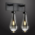 Raindrop Wall Sconces Black Crystal Sconces Wall Decor Modern Brass Lighting by HomeofBeautifulLighting