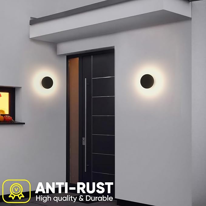 LED Wall Light Indoor Outdoor Modern Sconce Black Modern Outdoor Wall Lights - Image 2