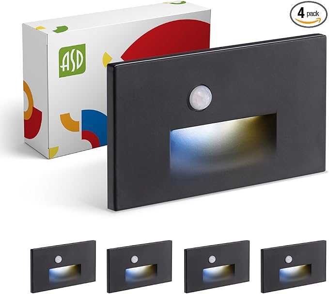ASD LED Recessed Step Light Fixture, Outdoor & Indoor Stair Tread Lighting | by ASDLightingCorporation