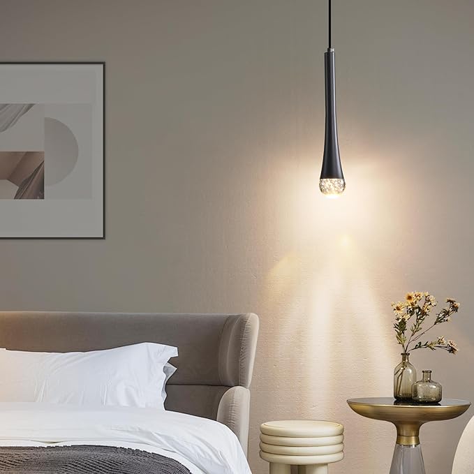 3 Pack Modern Black LED Pendant Light, Kitchen Island Ceiling Hanging Lights - Image 8