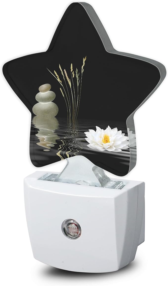 Zen Spa Night Light Plug-in Dusk to Dawn Smart Sensor White Led Nightlight by Losthll