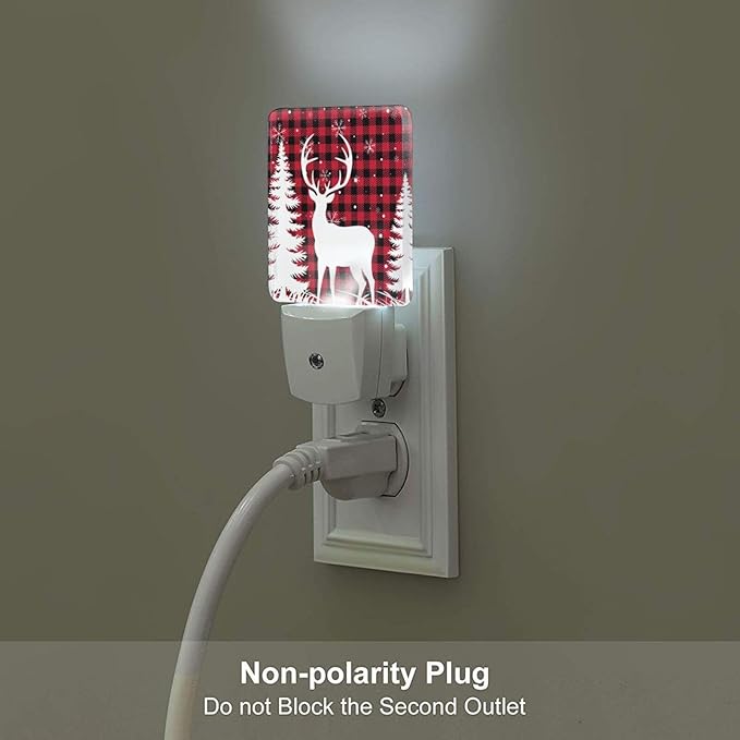 Silhouette Christmas Elk Night Light, Plug Into Wall Decor - Image 5