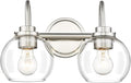 2-Light Bathroom Vanity Light, Brushed Nickel Vanity Light by Audickic