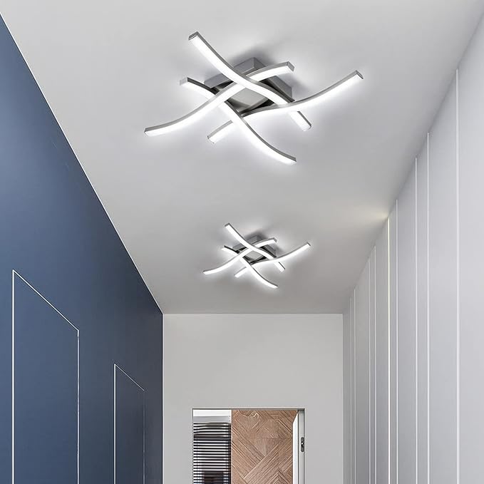 EDISLIVE Modern Dimmable LED Ceiling Light Curved 4-Light 18 in Minimalist - Image 7