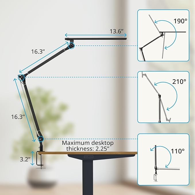 Uplift E7 LED Desk Lamp with Clamp - Image 4