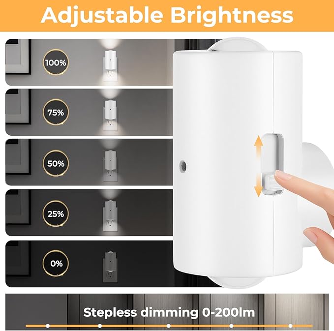 4 Pack Small LED Night Light, Dimmable Plug-in - Image 3