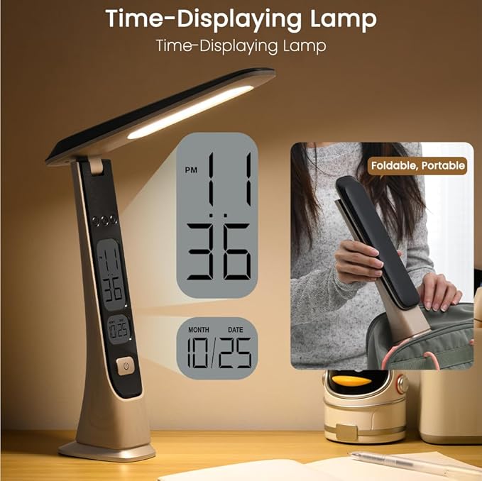 WILIT Rechargeable Lamps Cordless Table Lamp, Foldable Portable Desk Lamp - Image 3