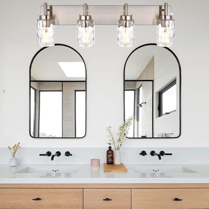 BONLICHT Bathroom Vanity Light Fixtures Brushed Nickel 4-Light - Image 2