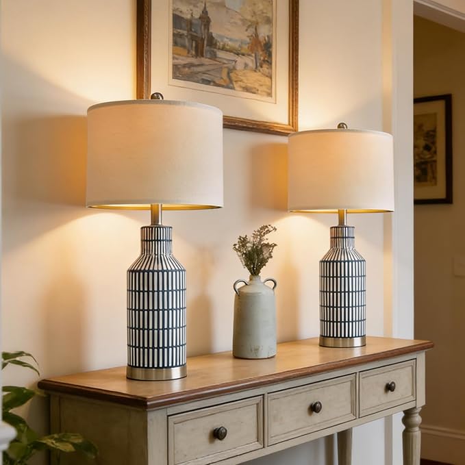 25" Modern Ceramic Lamps Single Table Lamp by USumkky