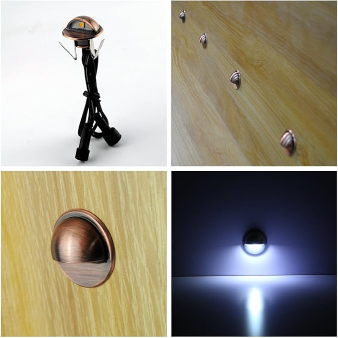 FVTLED Pack of 10 Low Voltage LED Deck Lights kit Φ1.38 Outdoor Garden Yard - Image 3
