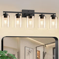 IZORRO Black Bathroom Vanity Light, 5-Light Vanity Lighting fixtures Over Mirror by IZORRO