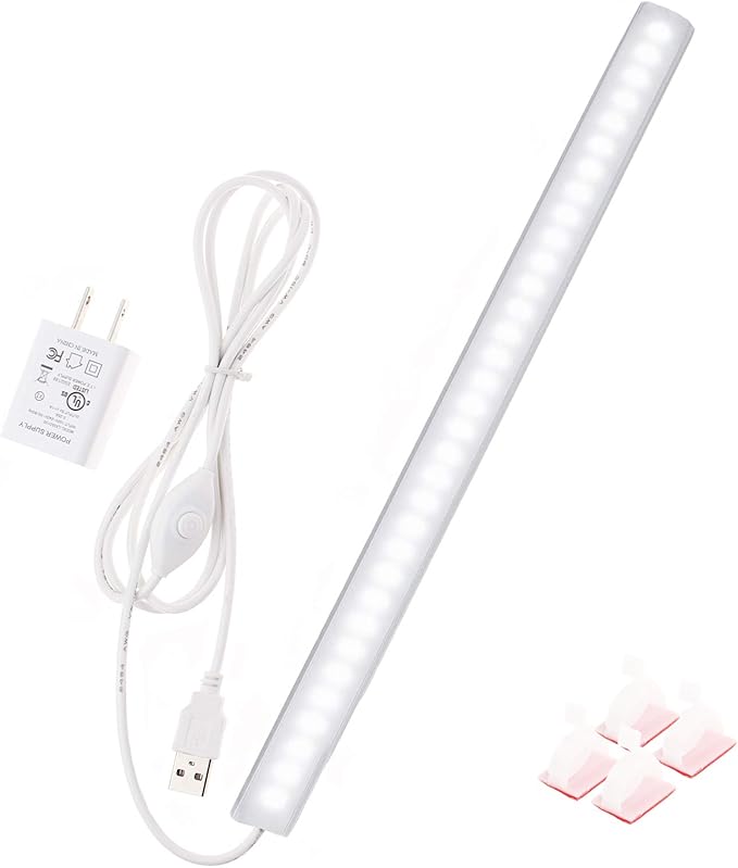 Under Cabinet Light, 12 Inch Plug in LED Closet Light by Jusjubr