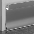 LED Aluminium Metal Baseboard Trim, Matte Grey 10Pcs 50mm x 1200mm 1.97" x by Bopaodao