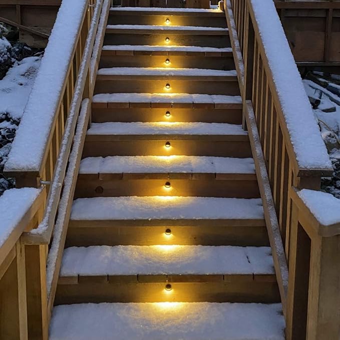 FVTLED Pack of 30 Warm White Low Voltage LED Deck Lights kit Φ1.38 Outdoor - Image 8