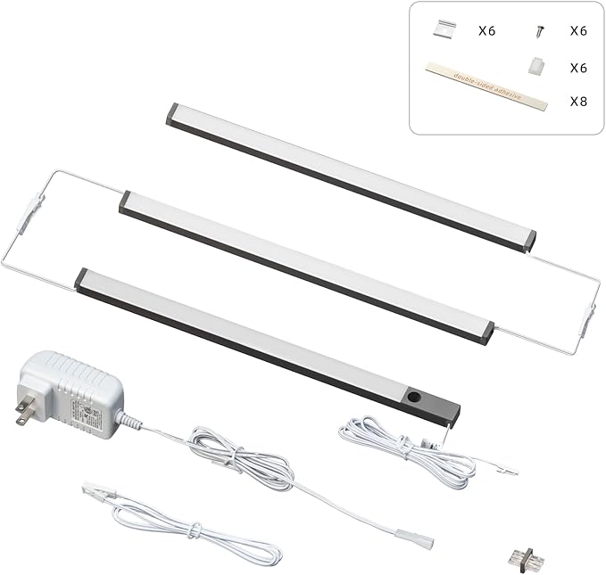 LUMILAND 3 Pcs 12-inch Led Under Cabinet Lighting Plug-in - Image 8