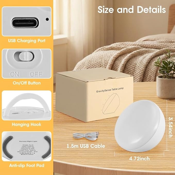 Gravity Sensor Cordless Table Lamp - Image 9