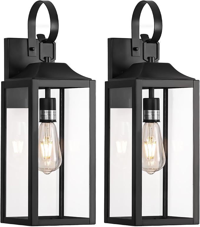 19" Large Outdoor Light Fixture 2 Pack, Porch Lights Sconce Exterior Lighting - Image 8