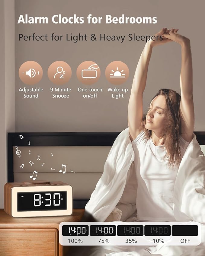Digital Alarm Clocks for Bedrooms, Alarm Clock - Image 3