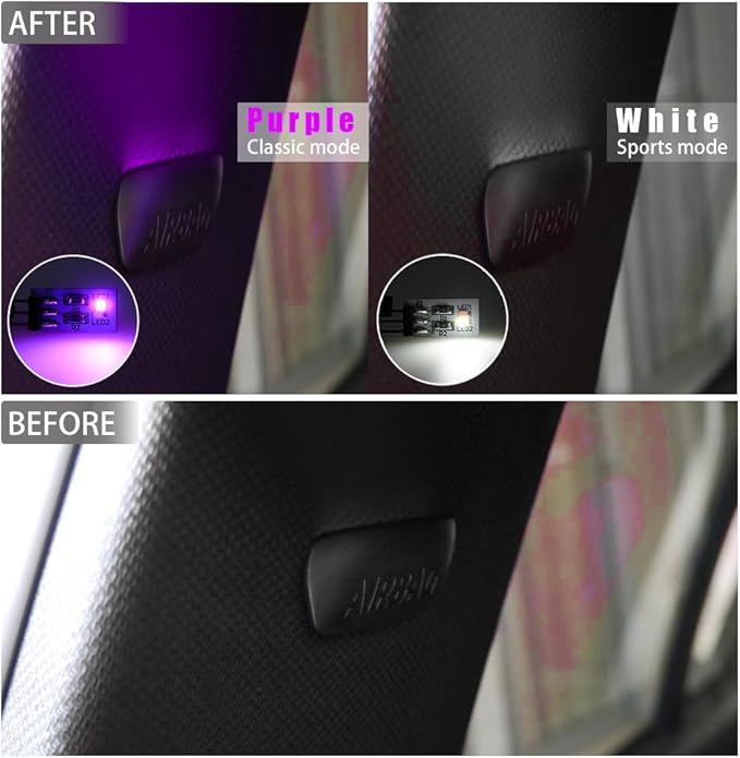 NJSBYL 2PCS Purple-White Interior Ambient Lighting Circuit Board - Image 3
