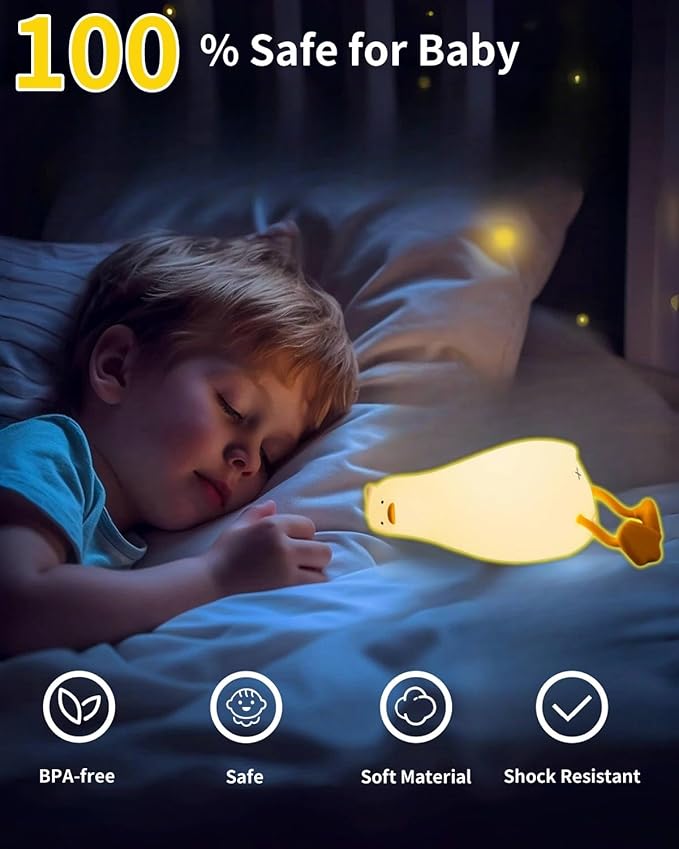 Lying Flat Duck Night Light, Squishy Duck Lamp - Image 4