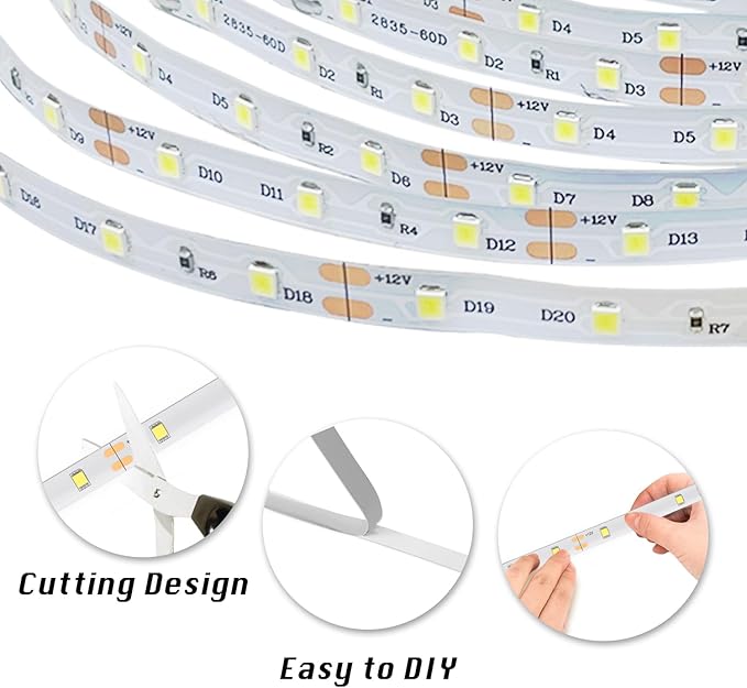 dalattin White LED Strip Lights, 20ft Dimmable Super Bright 24V Led Tape Light - Image 8