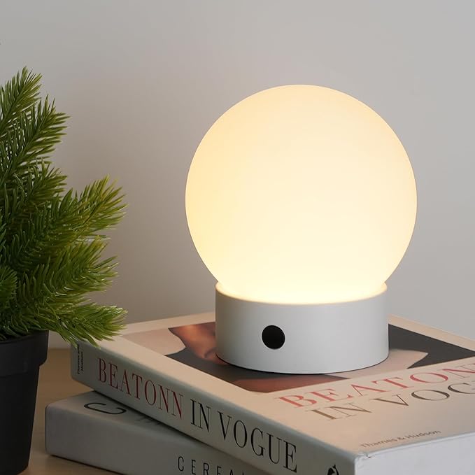 Small Cute Cordless Table Lamp Rechargeable, Battery Operated Shower Lamp by WEILAILUX