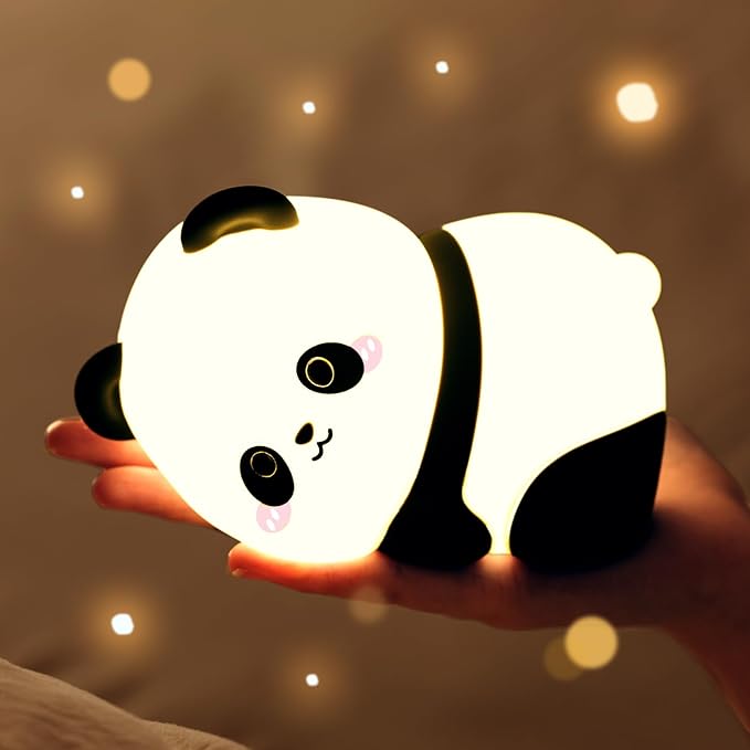 Lying Panda Night Light, Cute Baby Light 3 Level Dimmable, Nursery Nightlight by KinYiLOHome