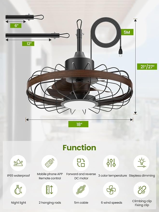 Outdoor Ceiling Fans with Light - Image 6