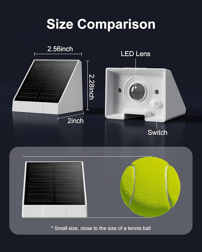 12 Pack Decorative Solar Powered Fence Lights Outdoor Waterproof - Image 6