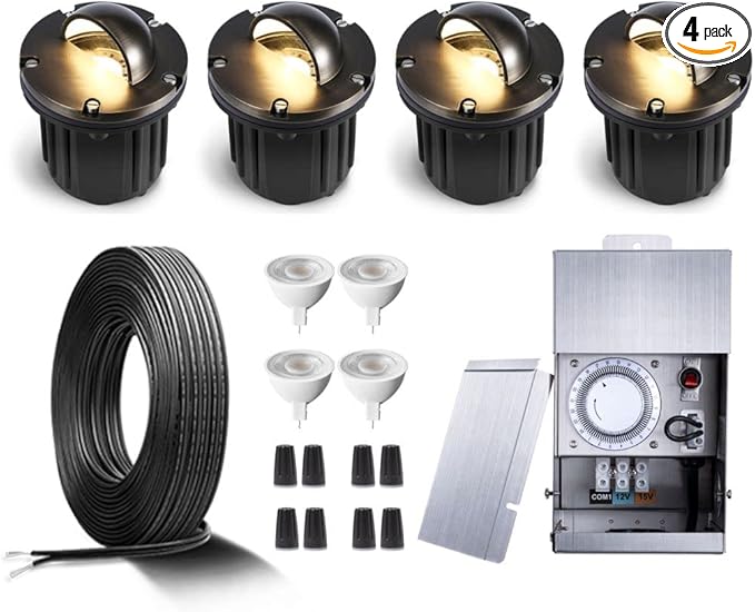 Gardenreet Brass In Ground Well Lights Kit by Gardenreet
