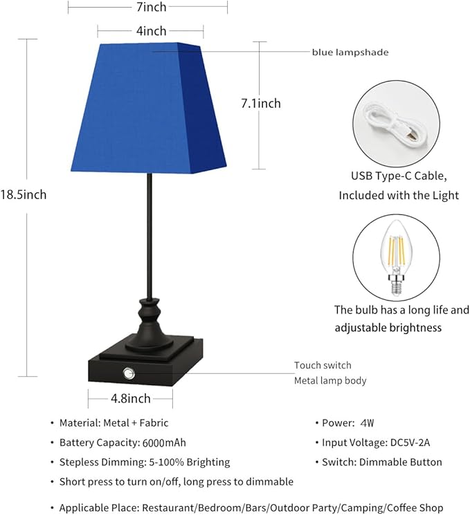 Rechargeable LED Table Lamps - Image 2