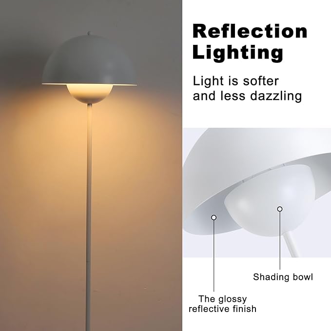 COSYLUX Modern Floor Lamp for Living Room, Industrial Tall Standing Lamp for - Image 4