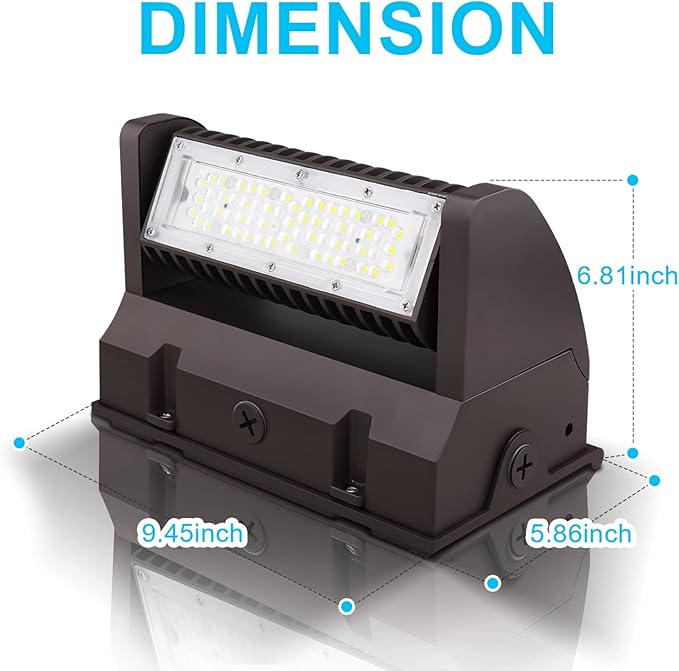 OSTEK LED Wall Pack Light 40W Rotatable Adjustable 5000K 5500LM, Outdoor - Image 4
