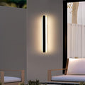 23.6inch Modern Outdoor Wall Light, 3000K Warm White Linear Outside Wall Sconce by Daoseolo