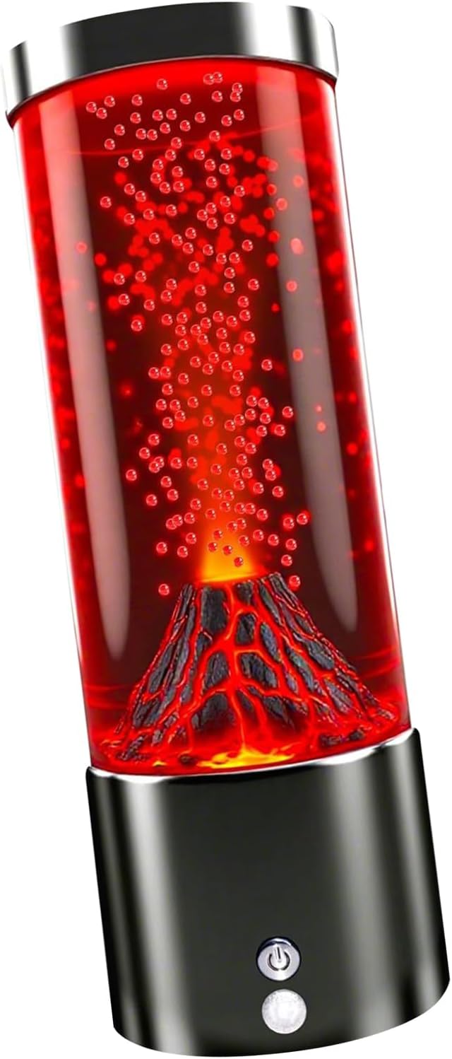 USB Powered Touch Sensitive Volcano Lamp Chromatic Modes Shatterproof Acrylic - Image 7