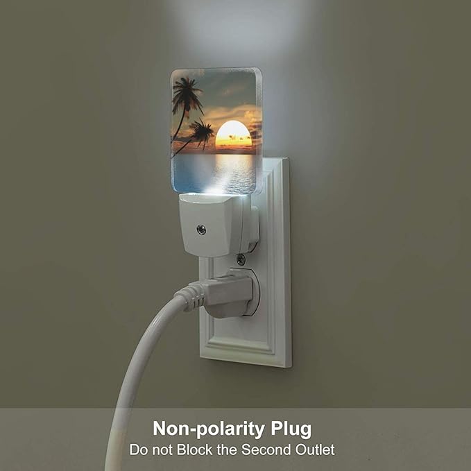 Led Night Light, Sunset Palm Decorative Plug in Nightlights, - Image 4