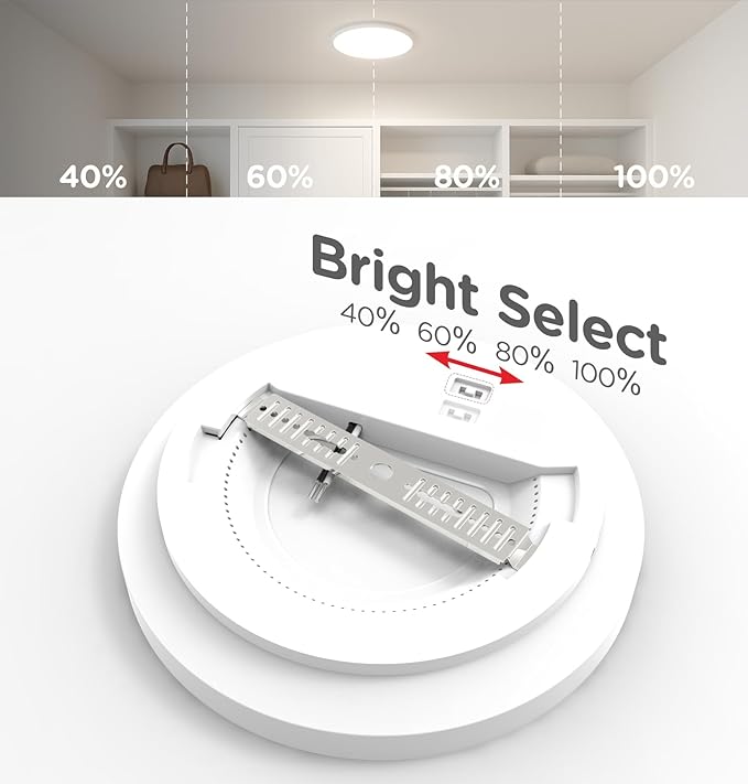 Flush Mount LED Ceiling Light Wired, 9 Inch 18W, 5 CCT 2700/3000/3500/4000/5000K - Image 3