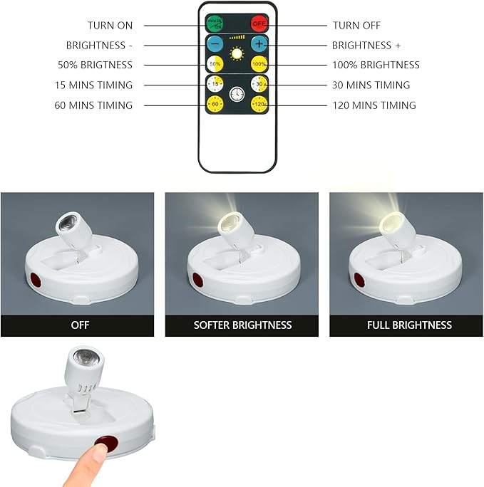 Cordless Spotlight Battery Powered, LED Accent Lighting - Image 3