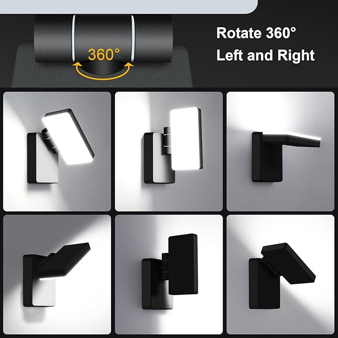 40W LED Wall Lights 3000LM Rotatable 360° Neighbor Friendly Porch Light 5000K - Image 3