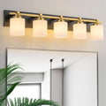 5 Light Modern Bathroom Light Fixtures Over Mirror, E26 Socket by BRKNIT