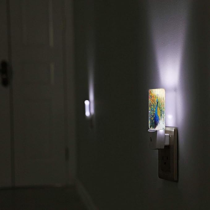 Led Night Light, Abstract Peacock Decorative Plug in Nightlights, - Image 6
