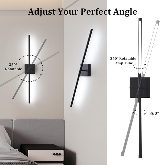 Battery Operated Wall Sconce Set of 2, 10400mAh Rechargeable Wall Lights - Image 5