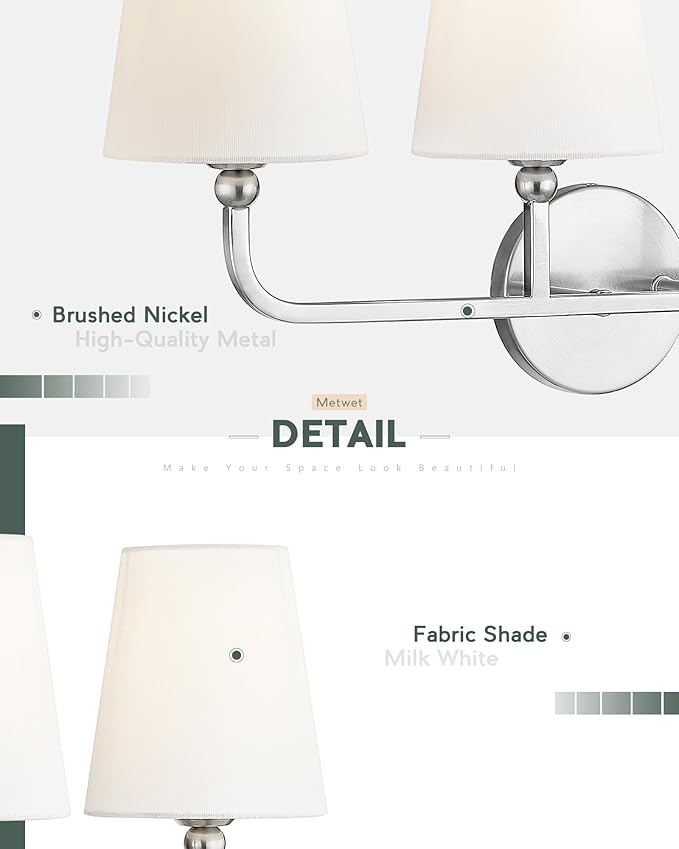 Bathroom Light Fixtures, 4 Light Vanity Lights - Image 3