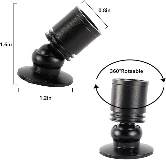 YaeCCC Dimmable LED Mini Spotlight Jewelry Showcase Display Lights Black Shell - Image 2