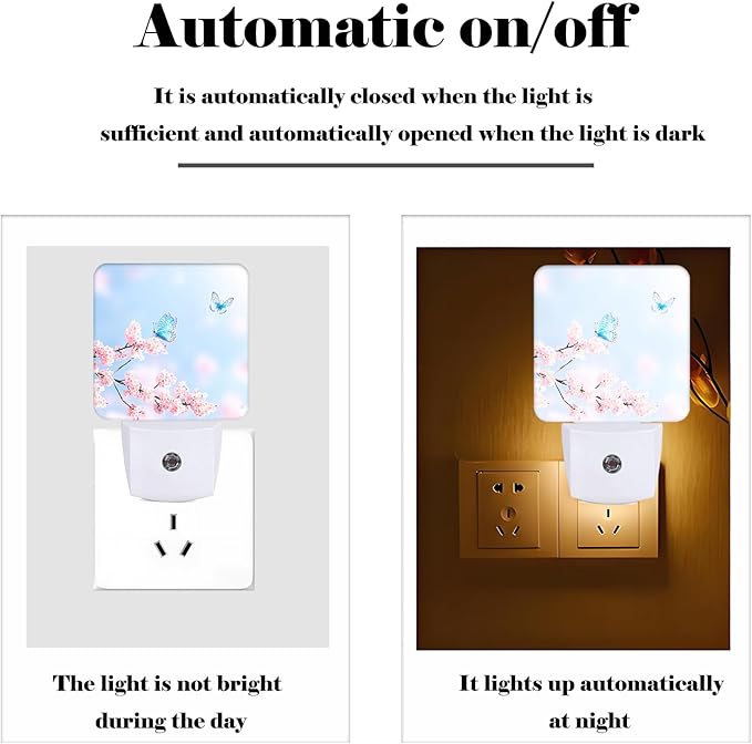 Groovy Butterfly and Flower Night Light, Plug Into Wall - Image 3